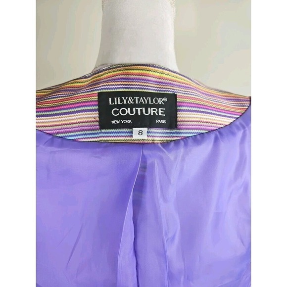 Lily & Taylor Couture New York/Paris ~ Woman Size 8~ Multicolor Blazer Jacket. - Picture 2 of 9